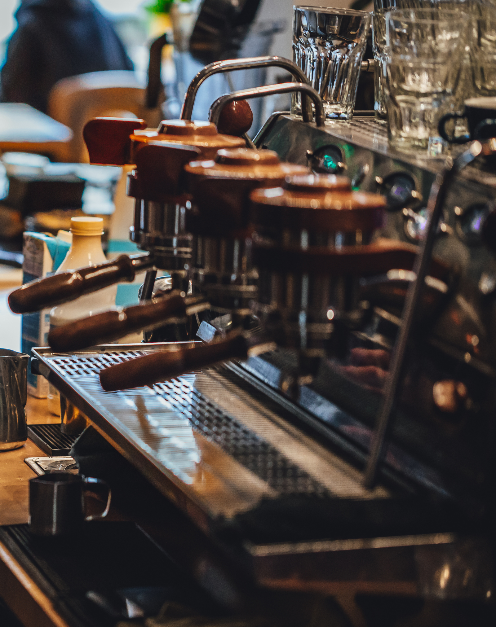 Espresso machine inside Arclight Coffee