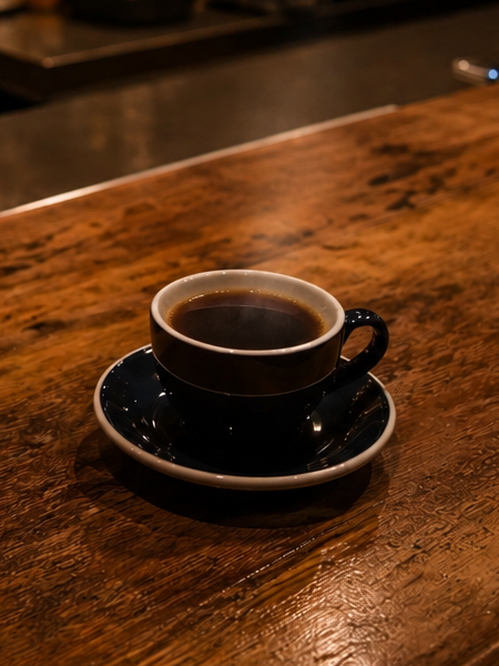 Hot black coffee